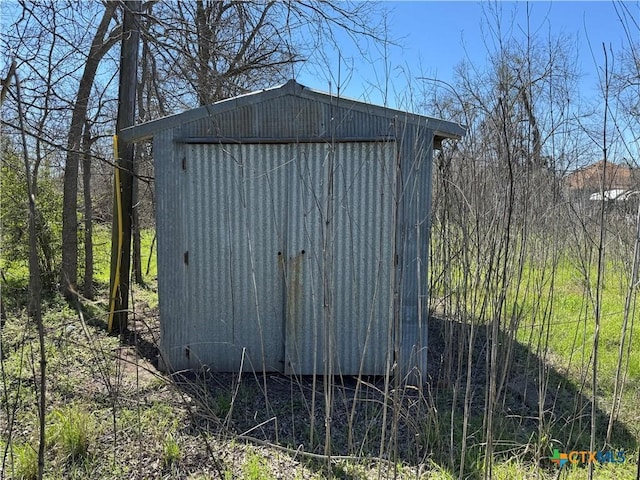 view of shed