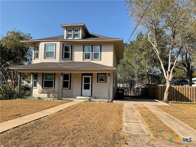 view of front of home with covered porch