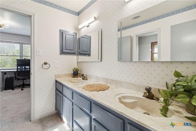 2406 Northwoods Dr, New Braunfels, TX 78132 - bathroom featuring double vanity