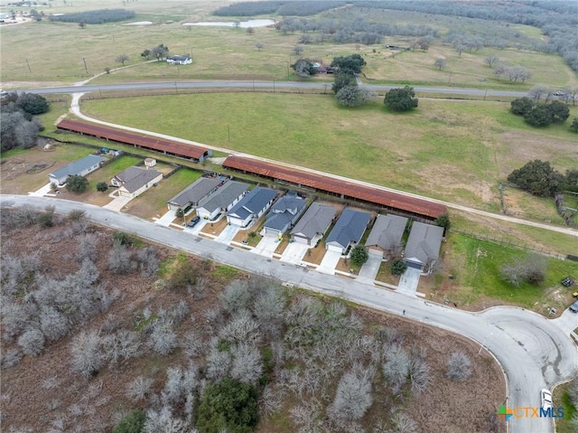 drone / aerial view featuring a rural view