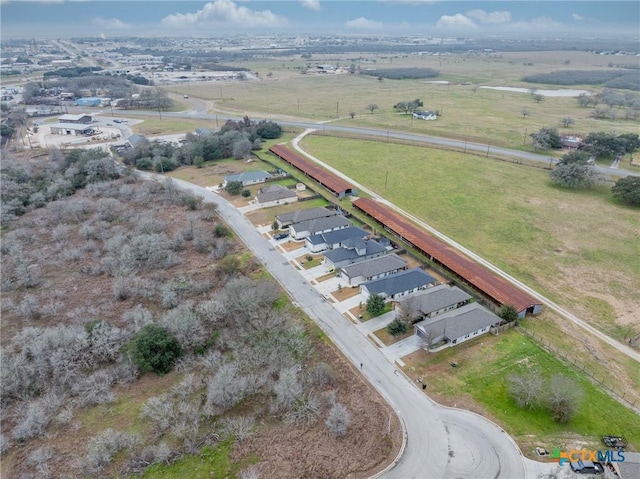 bird's eye view featuring a rural view