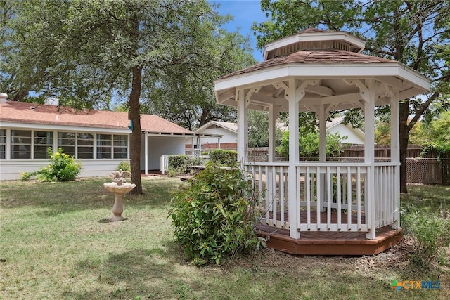 1334 Carnation Ln, New Braunfels, TX 78130 - view of yard featuring a gazebo