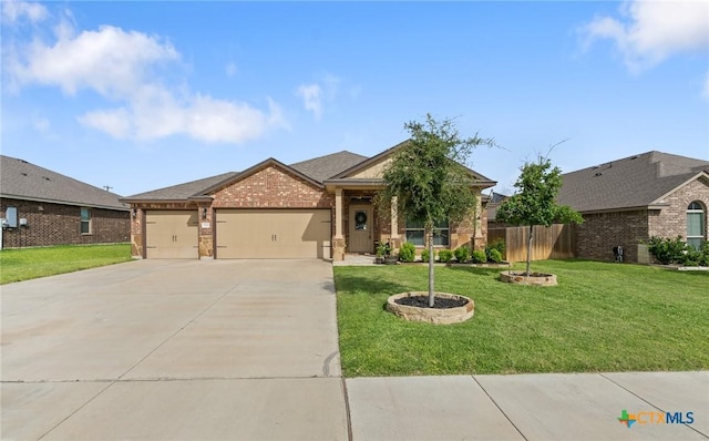 2520 Cortona St, Harker Heights, TX 76548 - ranch-style home with brick siding, a garage, and concrete driveway
