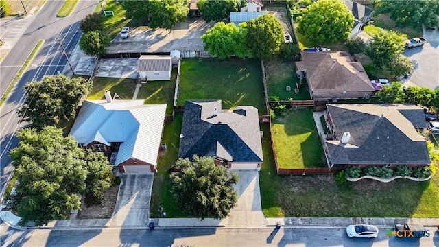 aerial view with a residential view