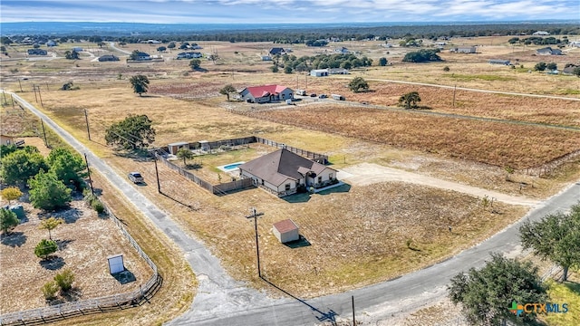 bird's eye view featuring a rural view