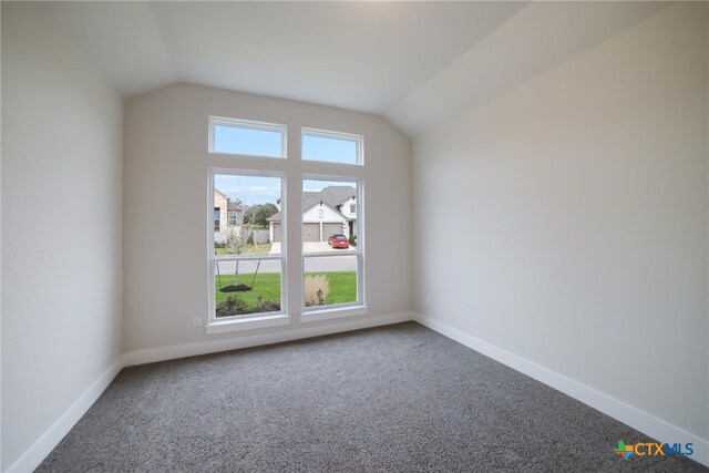 bonus room featuring carpet and lofted ceiling