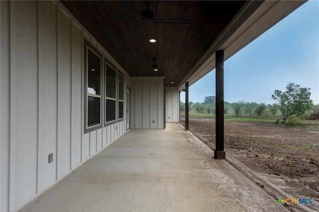 109 Wild Persimmon Trl, Marion, TX 78124 - view of patio / terrace featuring a ceiling fan