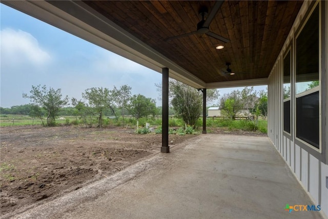 109 Wild Persimmon Trl, Marion, TX 78124 - view of patio with a ceiling fan