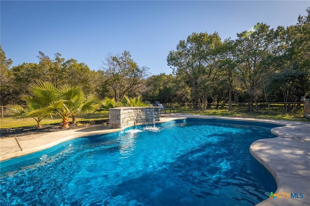 pool featuring fence