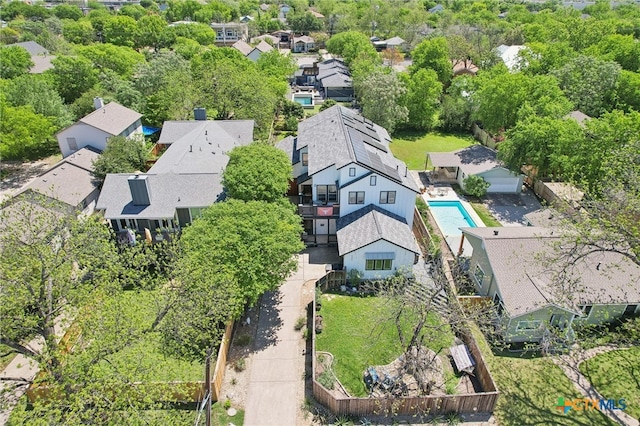 5401 Joe Sayers Ave Unit B, Austin, TX 78756 - bird's eye view with a residential view