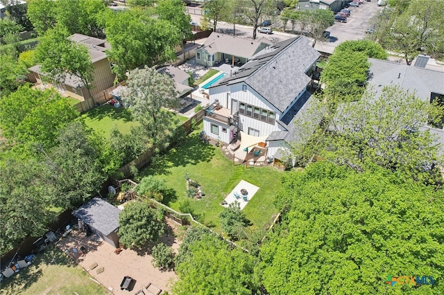 5401 Joe Sayers Ave Unit B, Austin, TX 78756 - birds eye view of property with a residential view