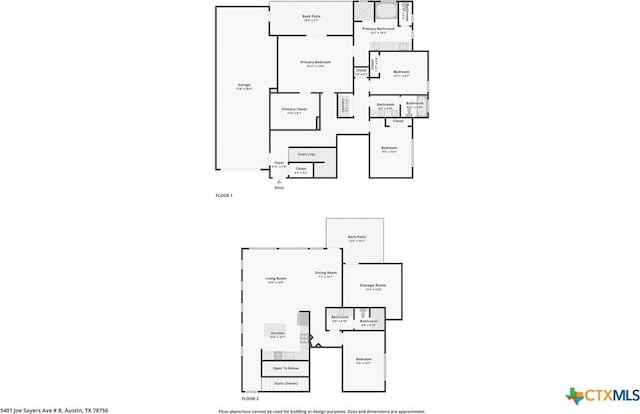 5401 Joe Sayers Ave Unit B, Austin, TX 78756 - floor plan