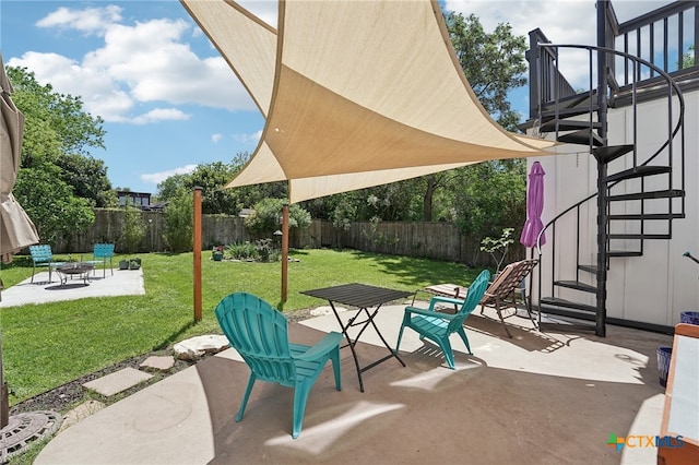 5401 Joe Sayers Ave Unit B, Austin, TX 78756 - view of patio featuring a fenced backyard
