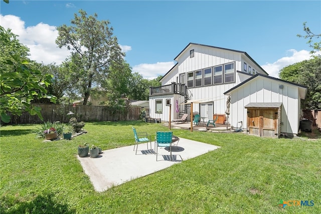 5401 Joe Sayers Ave Unit B, Austin, TX 78756 - back of house featuring a patio area, board and batten siding, and stairs