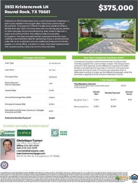 3933 Kristencreek Ln, Round Rock, TX 78681 - photo 2