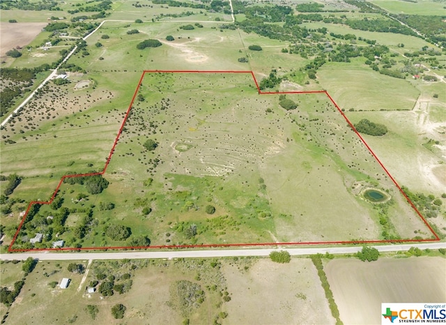 drone / aerial view with a rural view