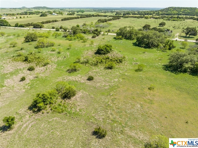 bird's eye view with a rural view