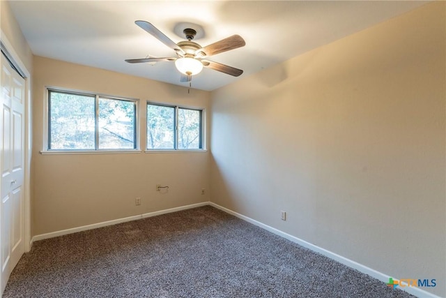 1104 Robindale Dr, Killeen, TX 76549 - spare room with a ceiling fan, carpet floors, and baseboards