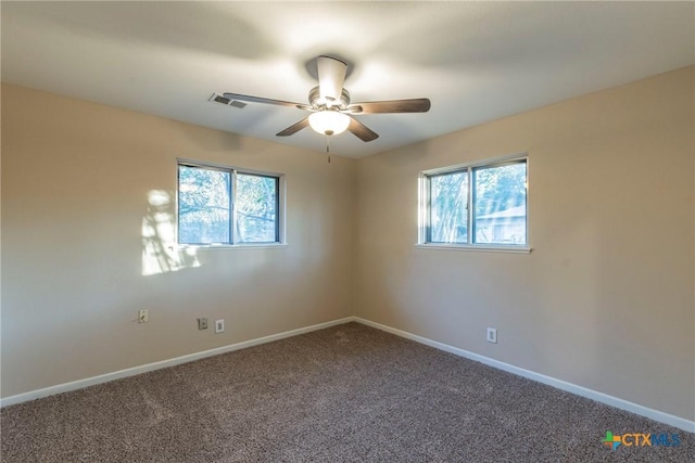 1104 Robindale Dr, Killeen, TX 76549 - carpeted spare room with healthy amount of natural light, a ceiling fan, and baseboards