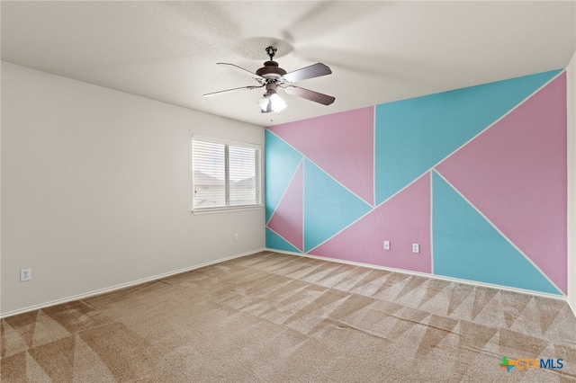 1505 Line Dance Ct, Killeen, TX 76542 - carpeted spare room with a ceiling fan and baseboards