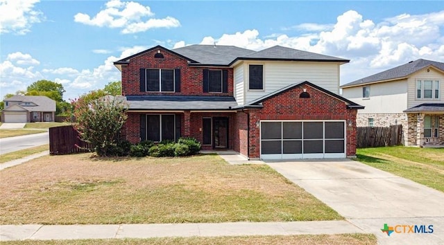 1505 Line Dance Ct, Killeen, TX 76542 - traditional-style house with brick siding, concrete driveway, and a garage