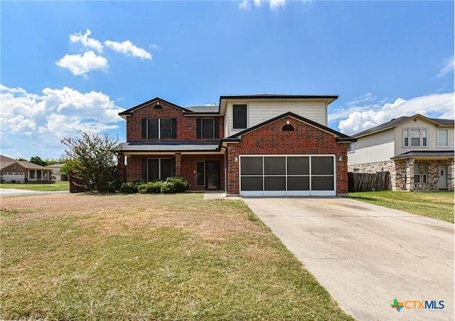 1505 Line Dance Ct, Killeen, TX 76542 - traditional home with brick siding, concrete driveway, and a garage