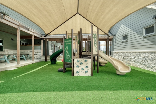 view of jungle gym
