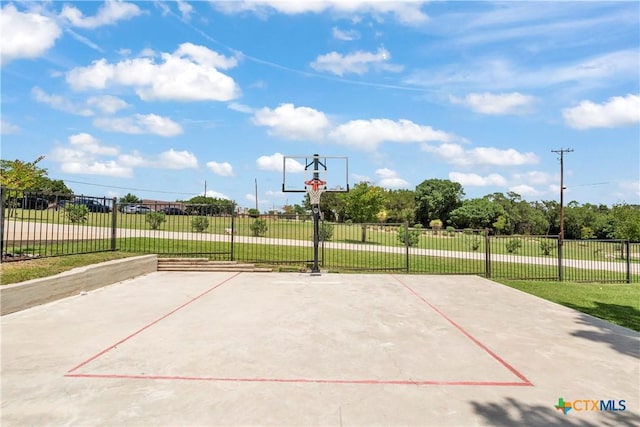 view of sport court with basketball court