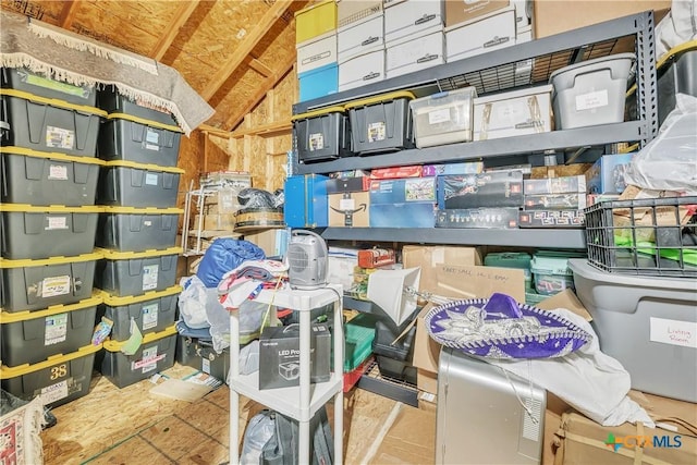 view of storage area