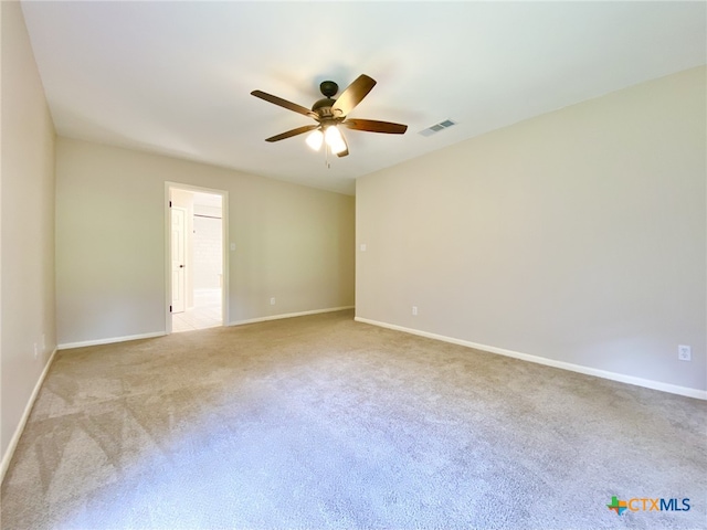 507 Santa Fe, Victoria, TX 77904 - unfurnished room with a ceiling fan and light carpet