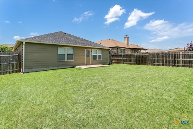 1321 Cozy Creek Dr, Temple, TX 76502 - rear view of house featuring a fenced backyard, a shingled roof, and a patio area
