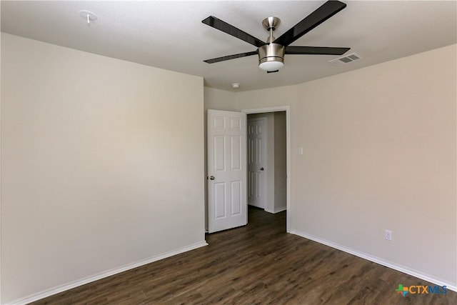 1321 Cozy Creek Dr, Temple, TX 76502 - empty room with ceiling fan and dark wood-style flooring