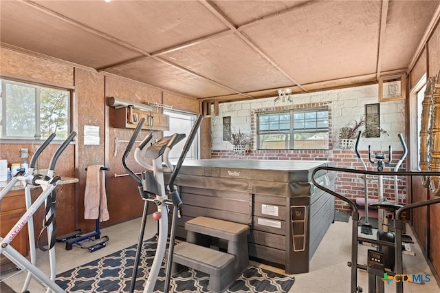 exercise area featuring a healthy amount of sunlight