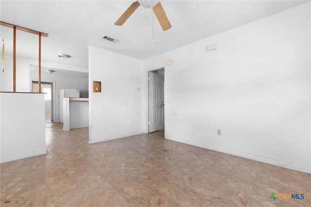 1202 S 3rd St, Copperas Cove, TX 76522 - unfurnished living room with a ceiling fan and tile patterned floors