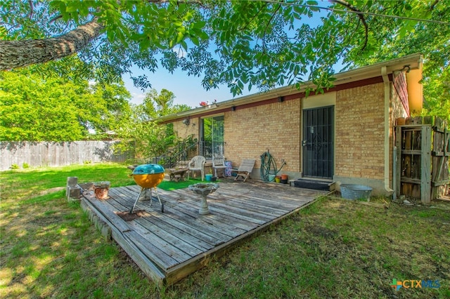 1105 E Robertson Ave, Copperas Cove, TX 76522 - view of yard featuring a wooden deck