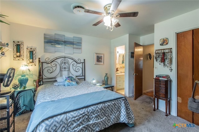 1105 E Robertson Ave, Copperas Cove, TX 76522 - carpeted bedroom featuring a ceiling fan and baseboards