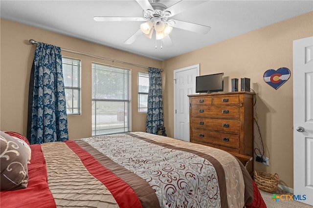 1712 Indian Camp Trl, Copperas Cove, TX 76522 - bedroom featuring multiple windows and a ceiling fan