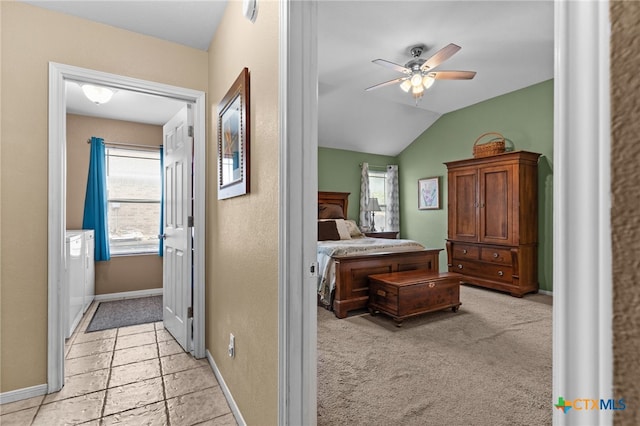 1712 Indian Camp Trl, Copperas Cove, TX 76522 - bedroom featuring vaulted ceiling and a ceiling fan