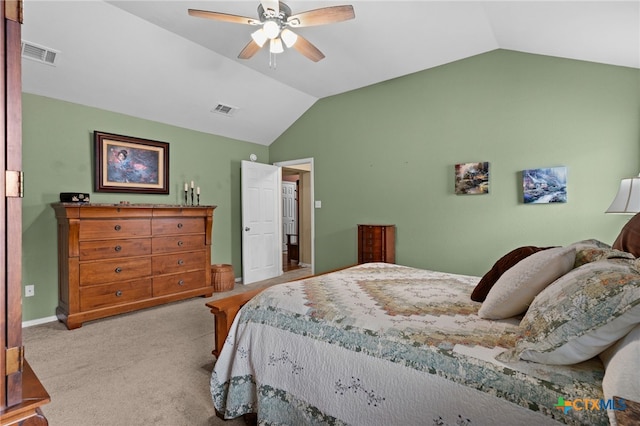 1712 Indian Camp Trl, Copperas Cove, TX 76522 - carpeted bedroom featuring lofted ceiling and a ceiling fan