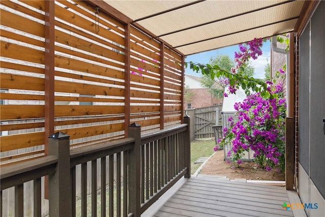 view of wooden terrace