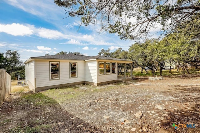 view of back of property