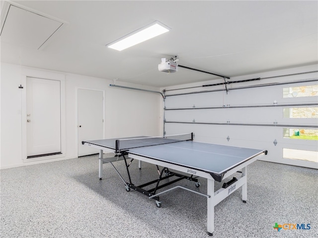 3415 Chisholm Trl, Salado, TX 76571 - recreation room with attic access and light speckled floor