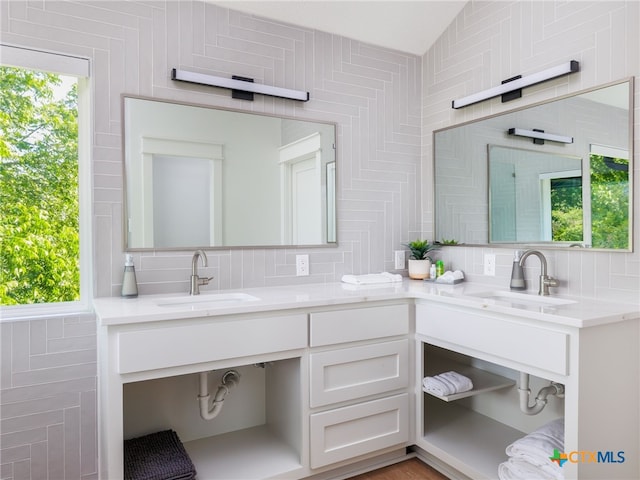 3415 Chisholm Trl, Salado, TX 76571 - full bath featuring tasteful backsplash, double vanity, and a sink