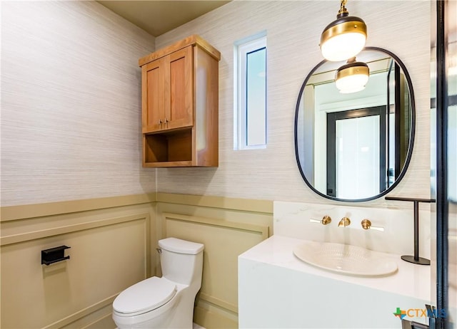 bathroom featuring toilet and vanity