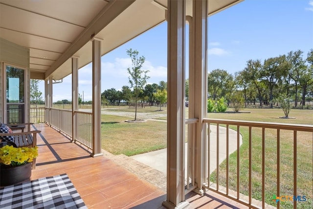 view of sunroom / solarium