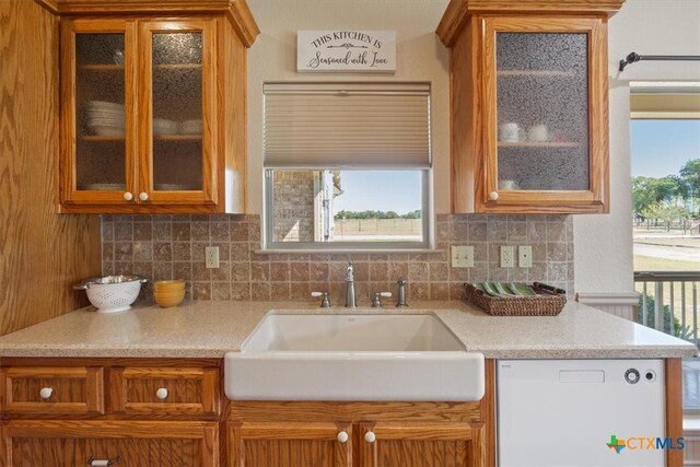 kitchen featuring sink and backsplash