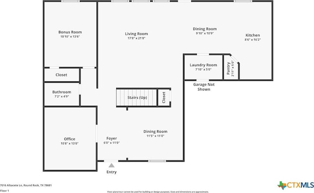 7016 Albacete Ln, Round Rock, TX 78681 - view of property floor plan