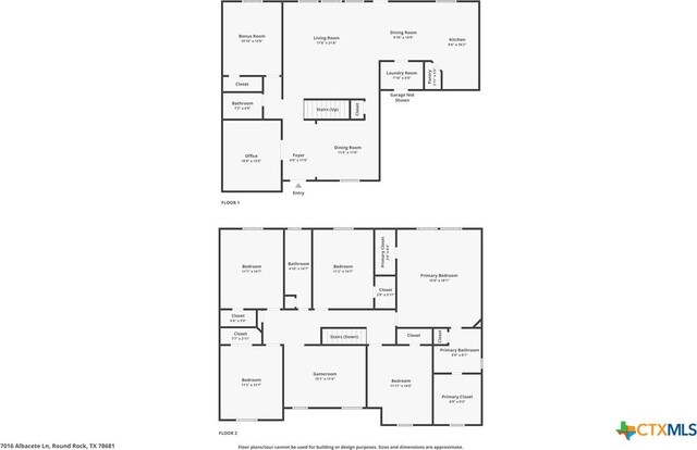7016 Albacete Ln, Round Rock, TX 78681 - view of floor plan / room layout