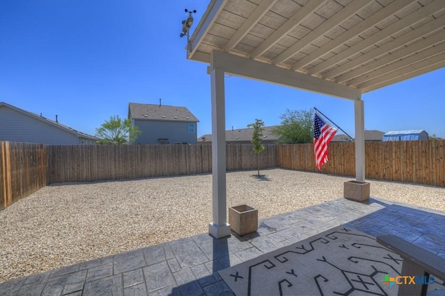 view of patio / terrace with a fenced backyard
