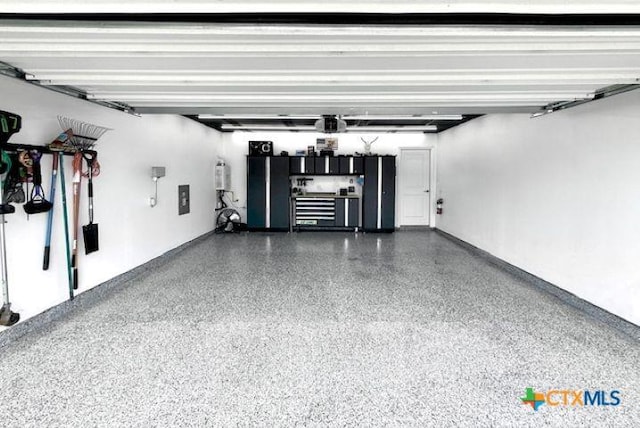 garage featuring electric panel
